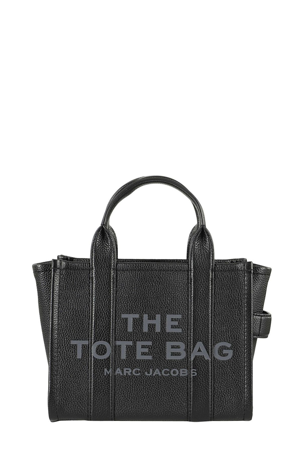 the leather medium tote bag woman black in leather - MARC